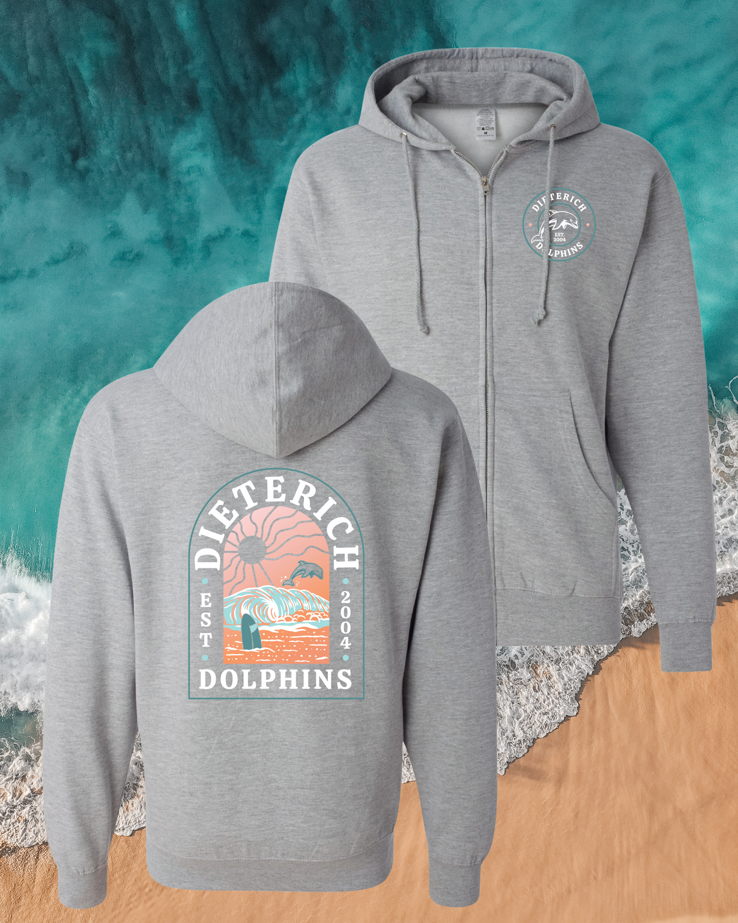 Dolphin National Park Zip Up Hoodie