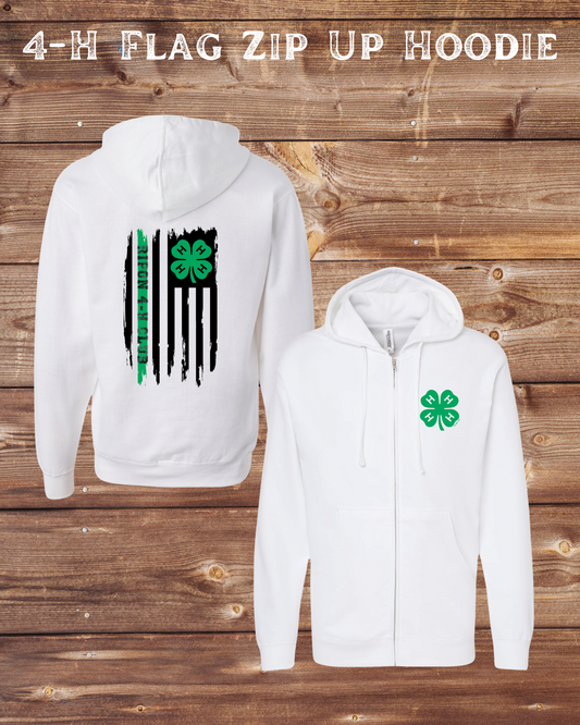 4-H Flag Zip Up Hoodie