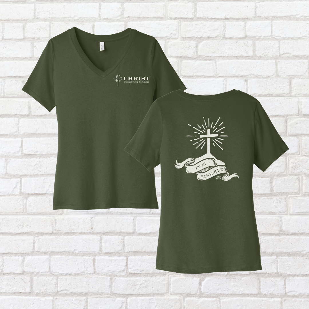 It is Finished Women's Relaxed V Neck Tee