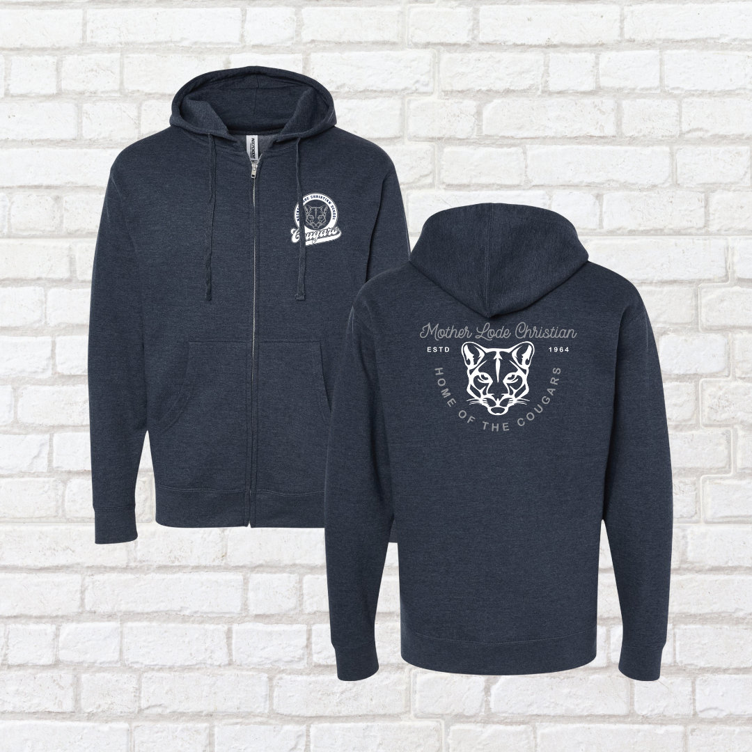 MLCS Curly Cougar Zip Up Hoodie