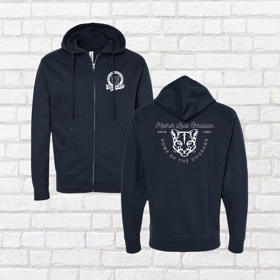 MLCS Curly Cougar Zip Up Hoodie