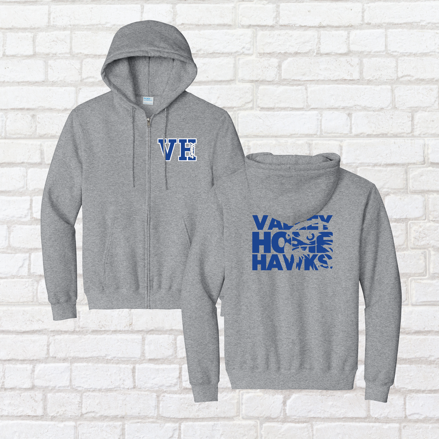 LC 1/Logo 1 Valley Home Zip Up Hoodie