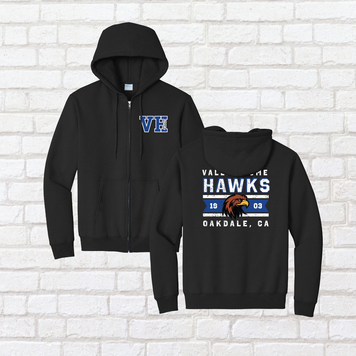 LC 1/Logo 5 Valley Home Zip Up Hoodie