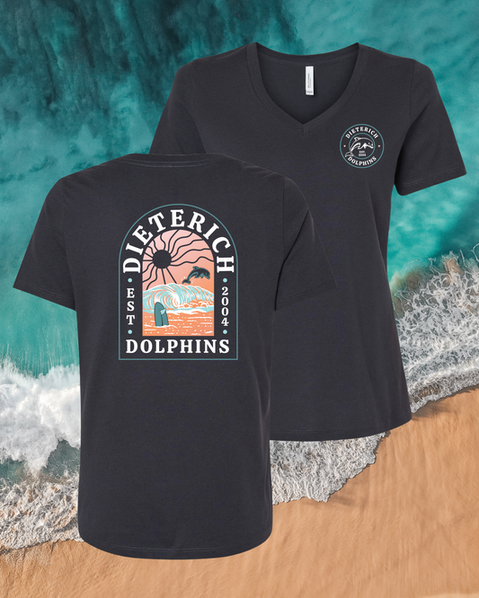 Dolphin National Park Women's V Neck Tee