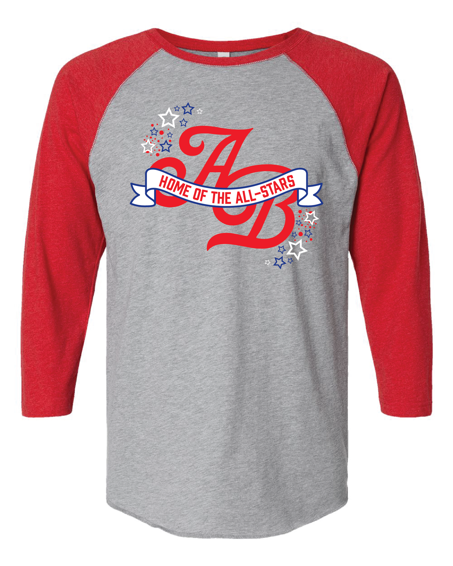 AB Baseball Style Tee (choose your logo)