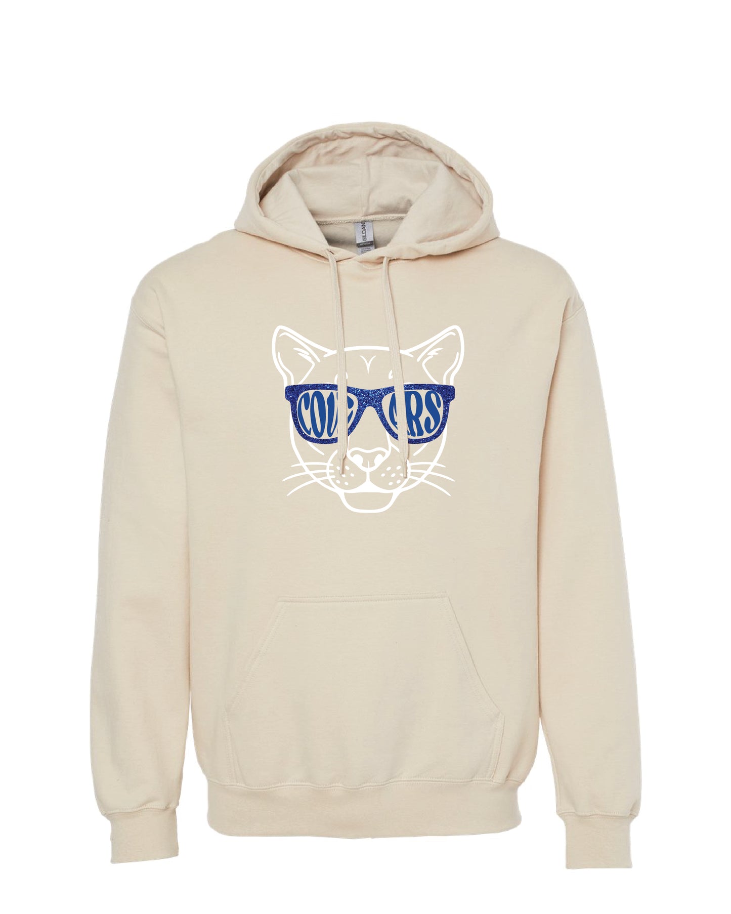 Cougar Glitter Glasses Hoodie