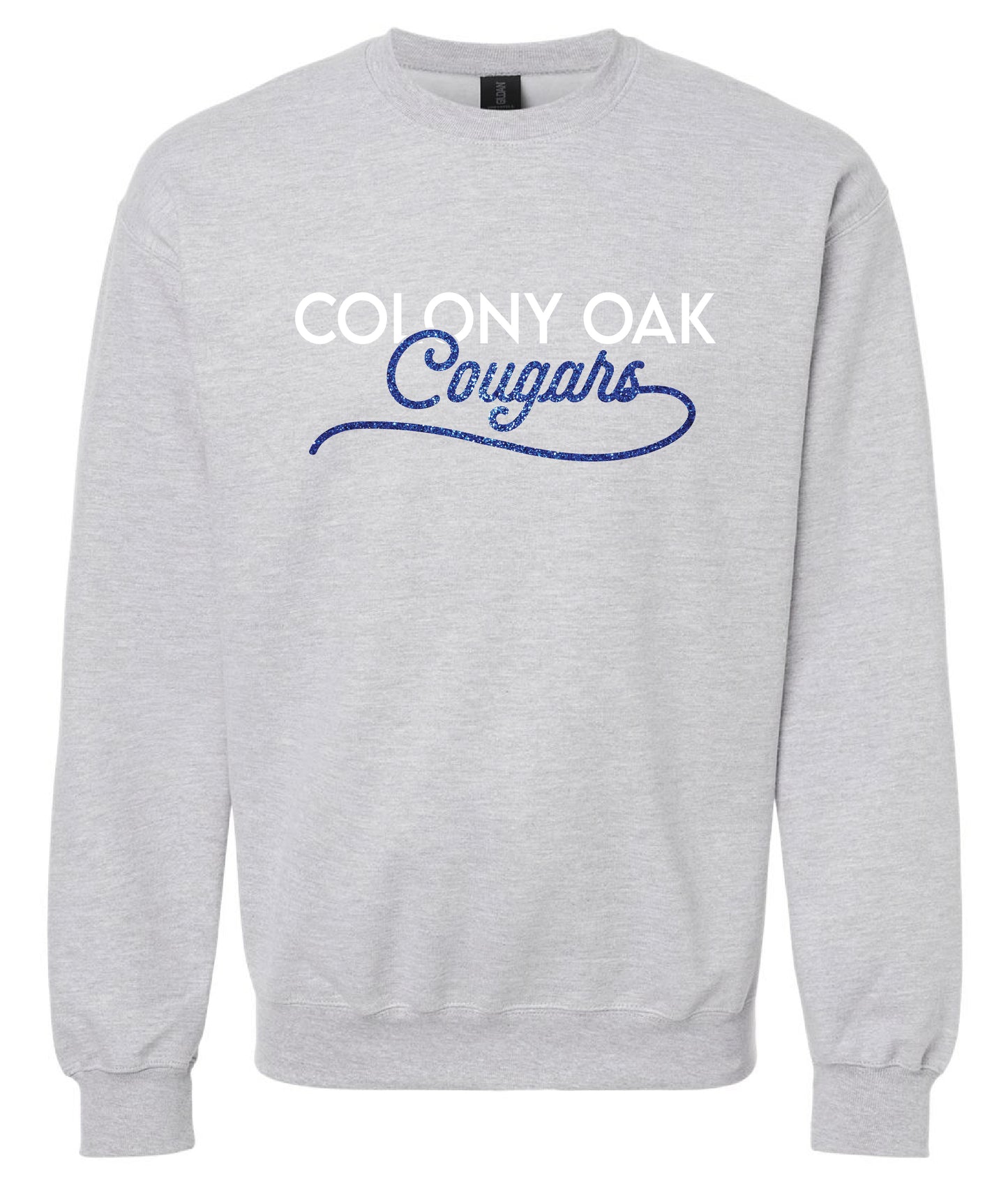 Glitter Script Cougars Crewneck Sweatshirt