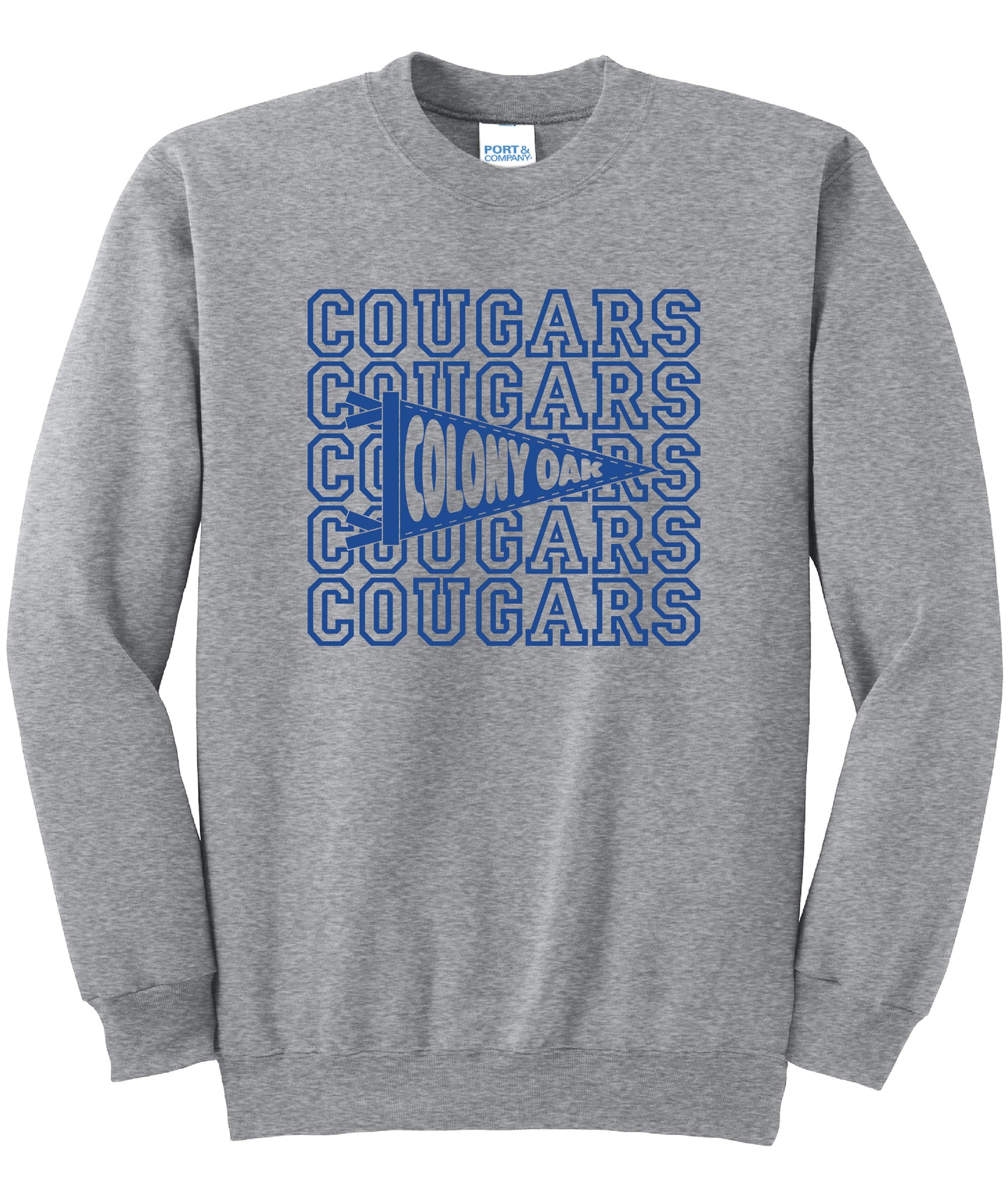 Cougar Pennant Flag Crewneck Sweatshirt