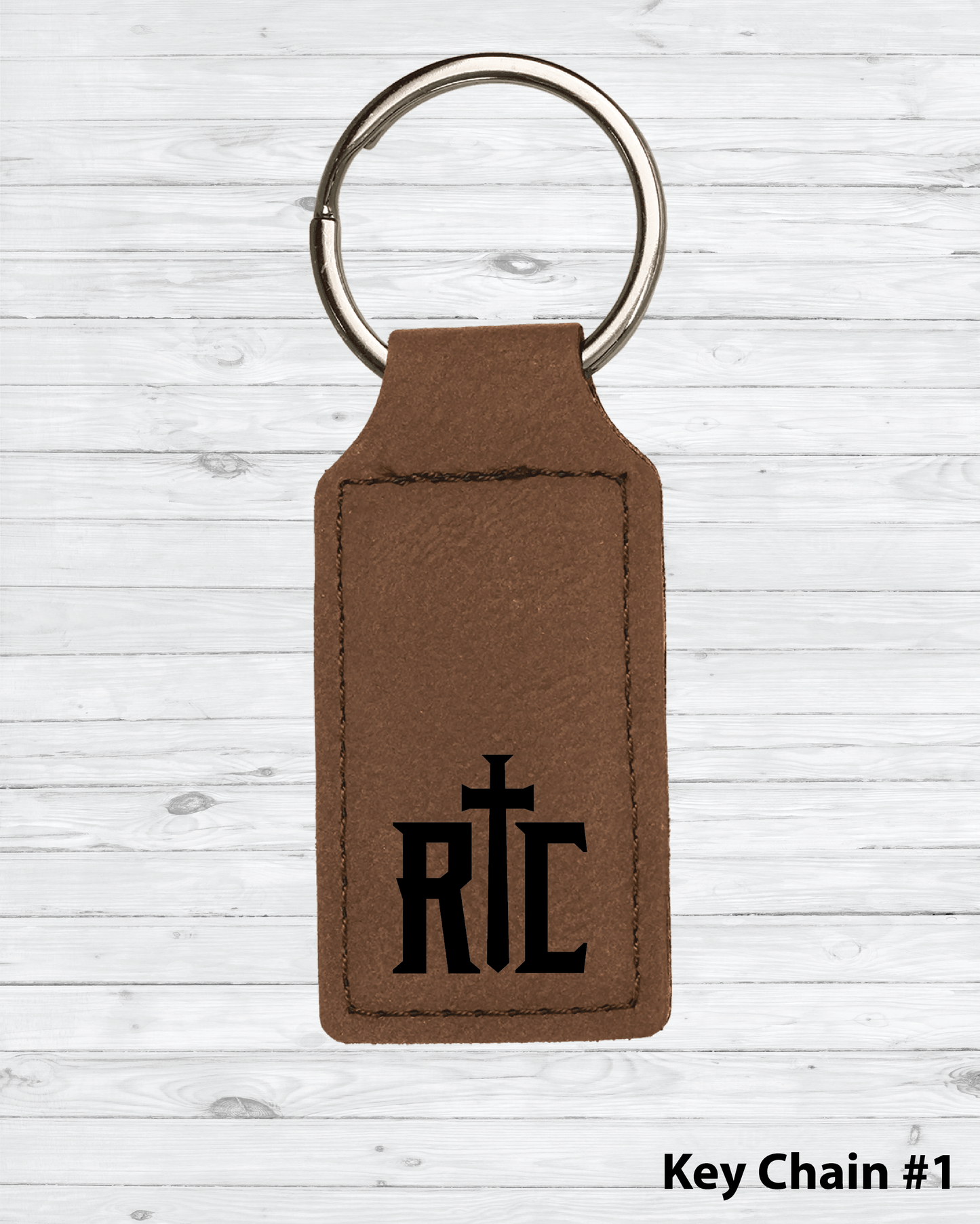 RC Leather Engraved Key Chain