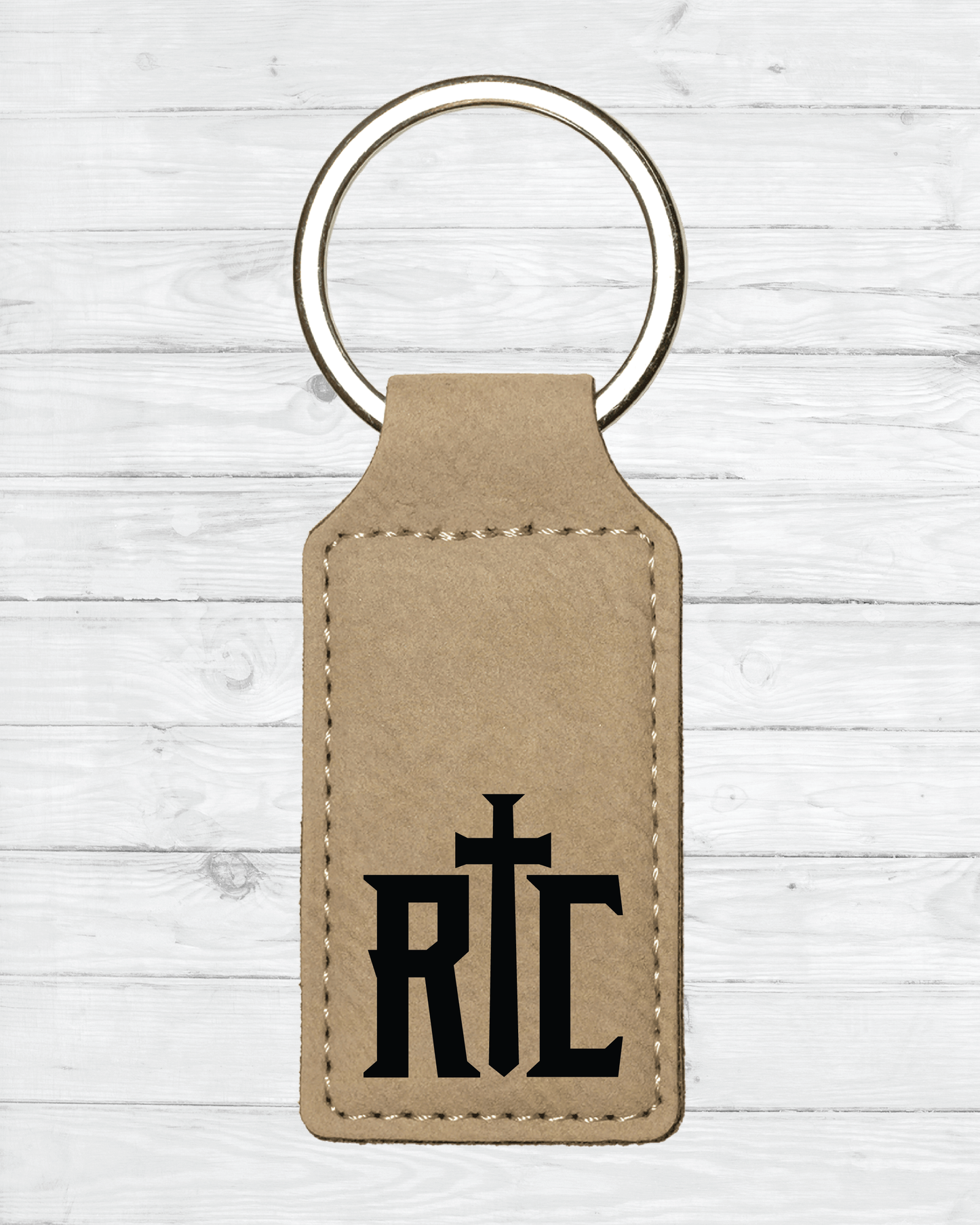 RC Leather Engraved Key Chain