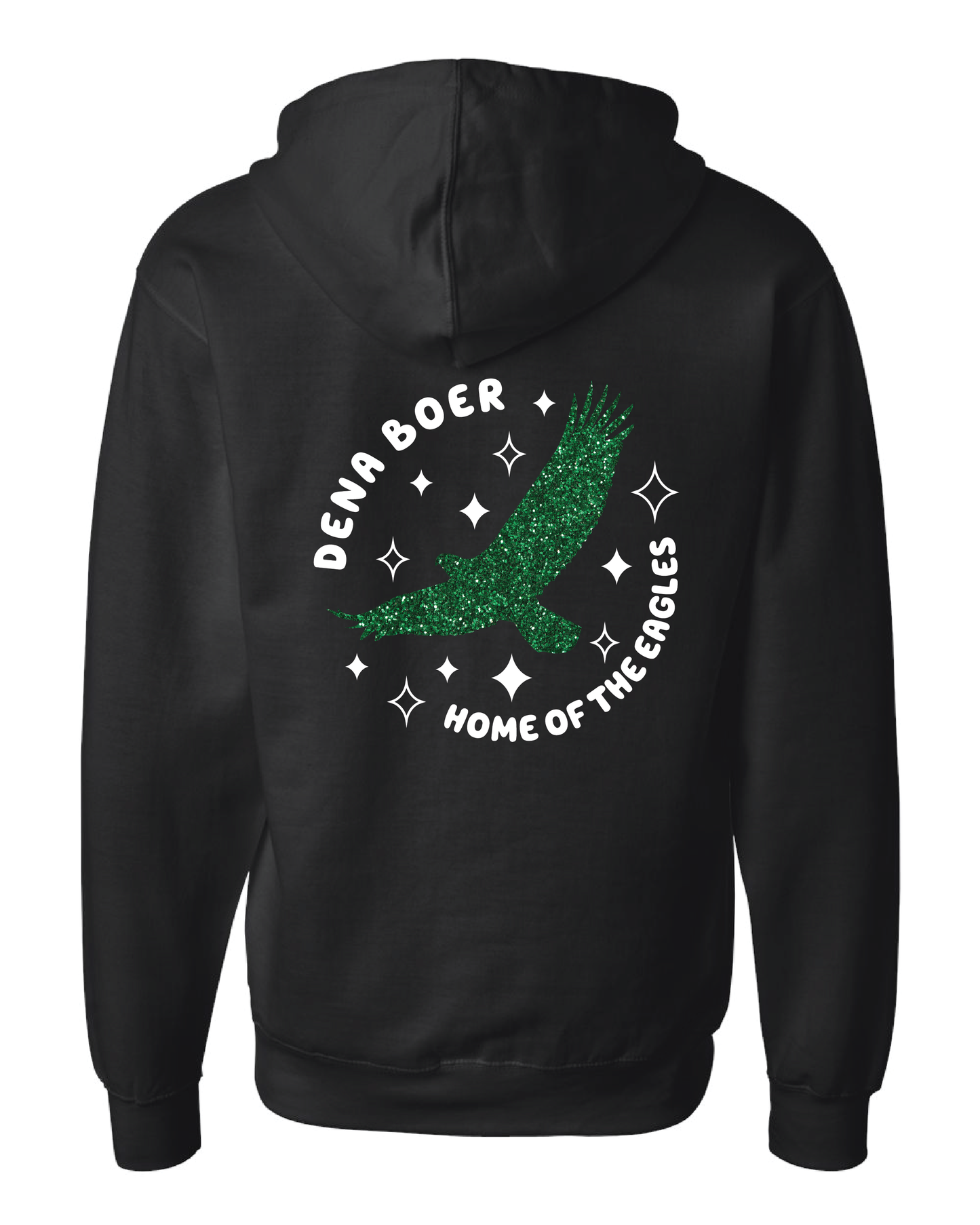 Glitter Eagles Zip Up Hoodie