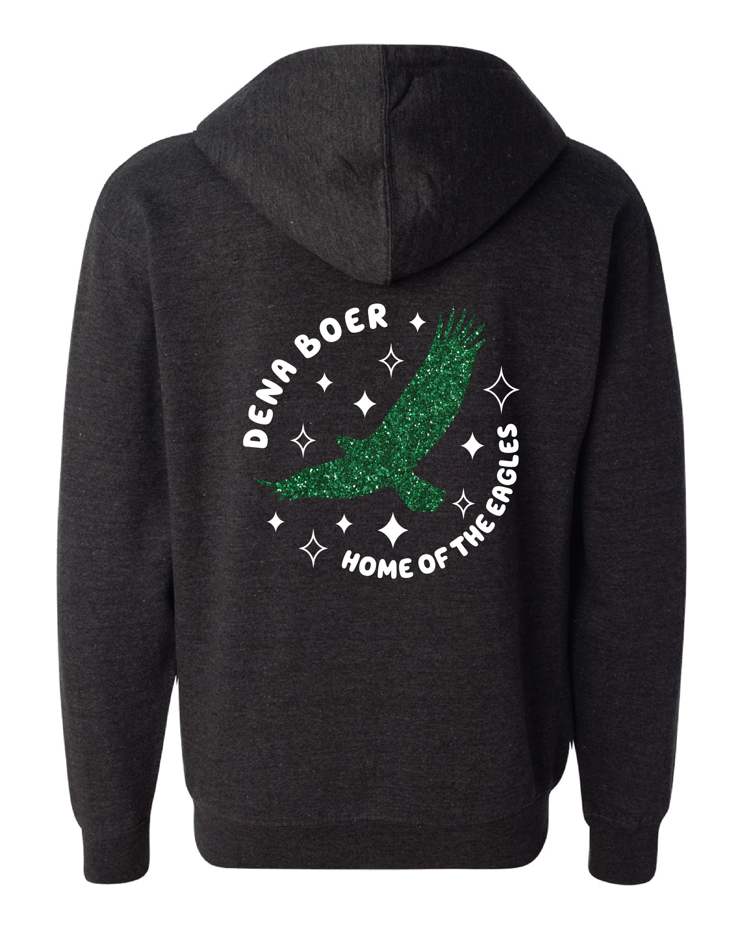 Glitter Eagles Zip Up Hoodie