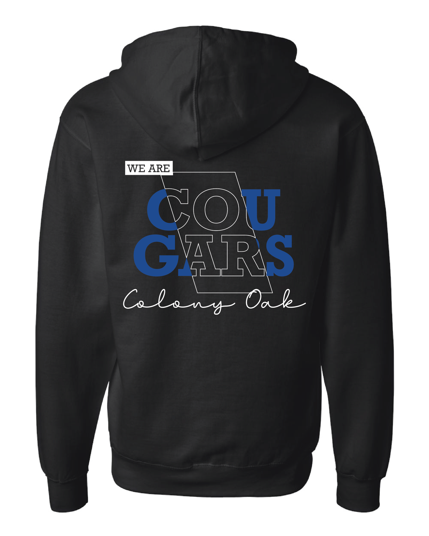 Line Art Cougars Zip Up Hoodie
