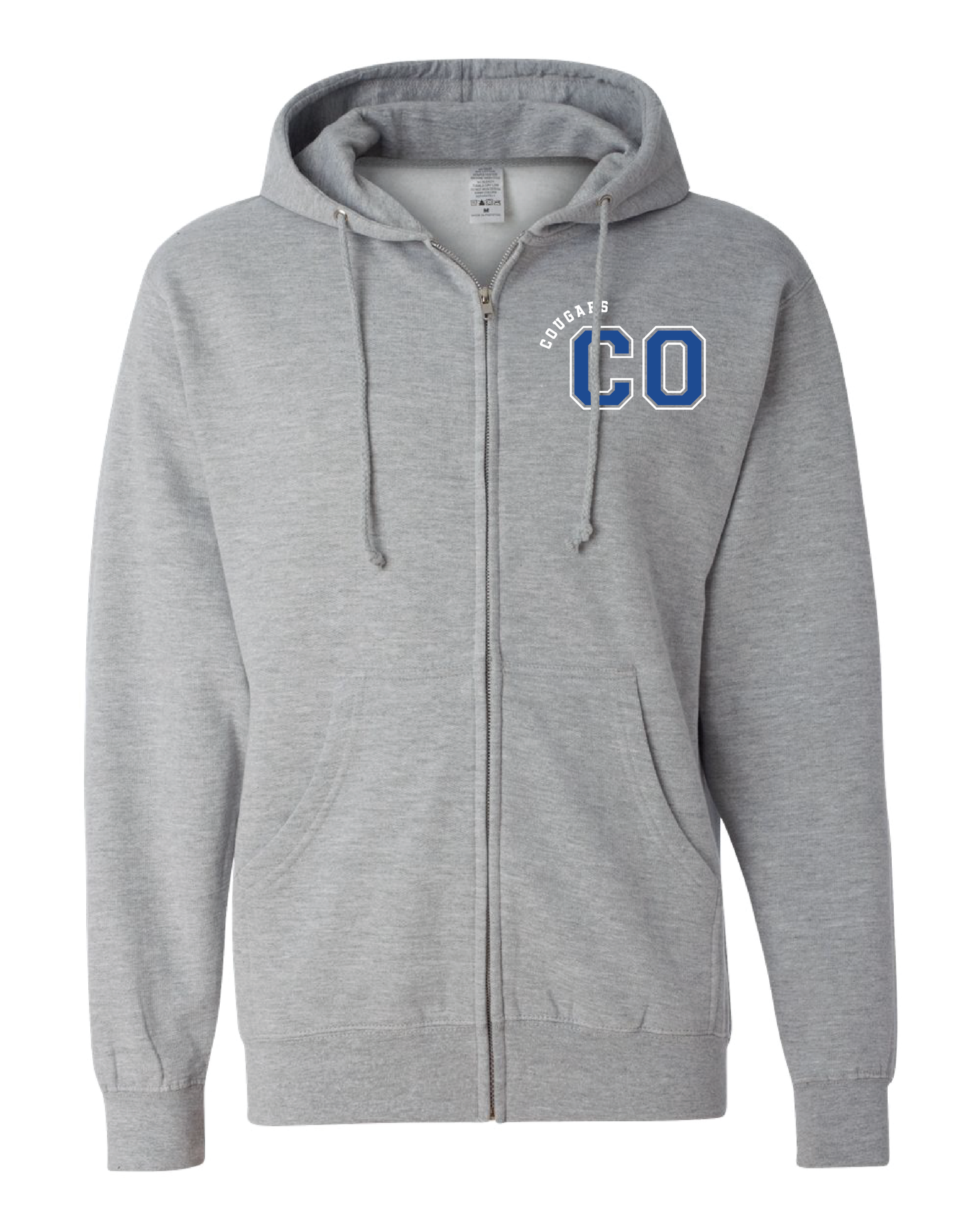 Line Art Cougars Zip Up Hoodie