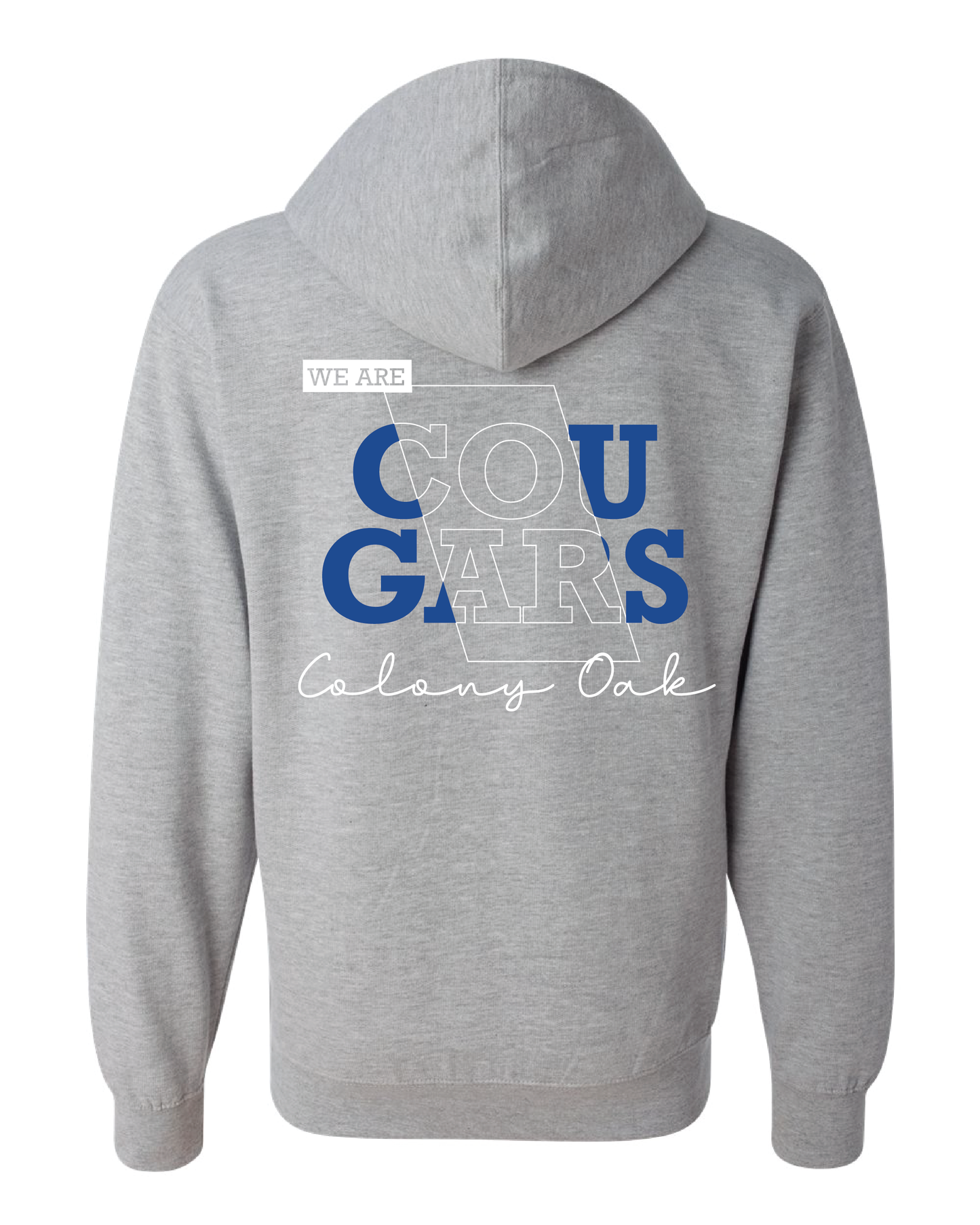 Line Art Cougars Zip Up Hoodie