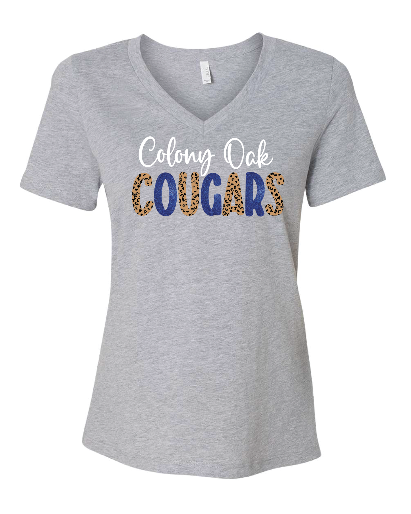 Glitter Cougars Women's V Neck Tee
