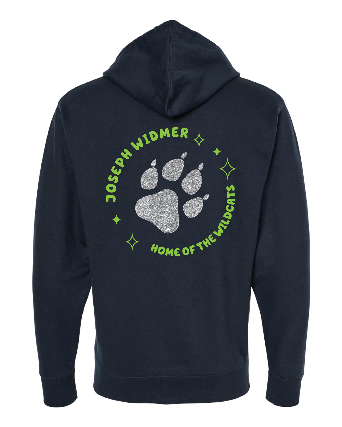 Wildcats Glitter Zip Up Hoodie