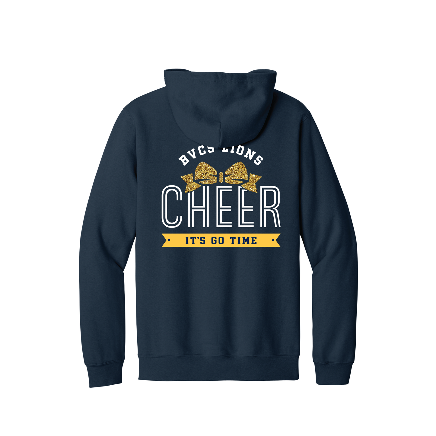 Glitter Bow Zip-Up Sweatshirt