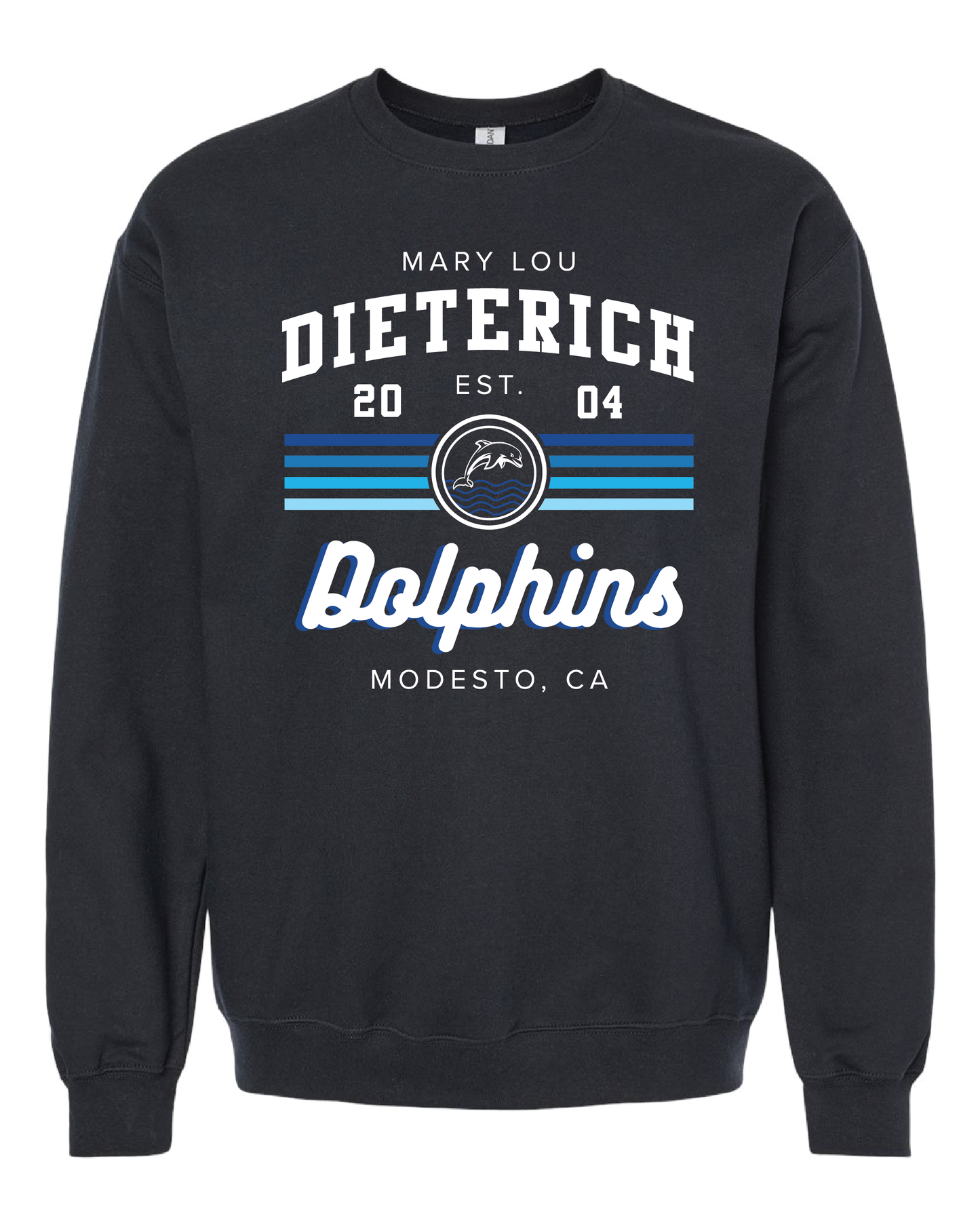 Ombre Dolphins Crewneck Sweatshirt