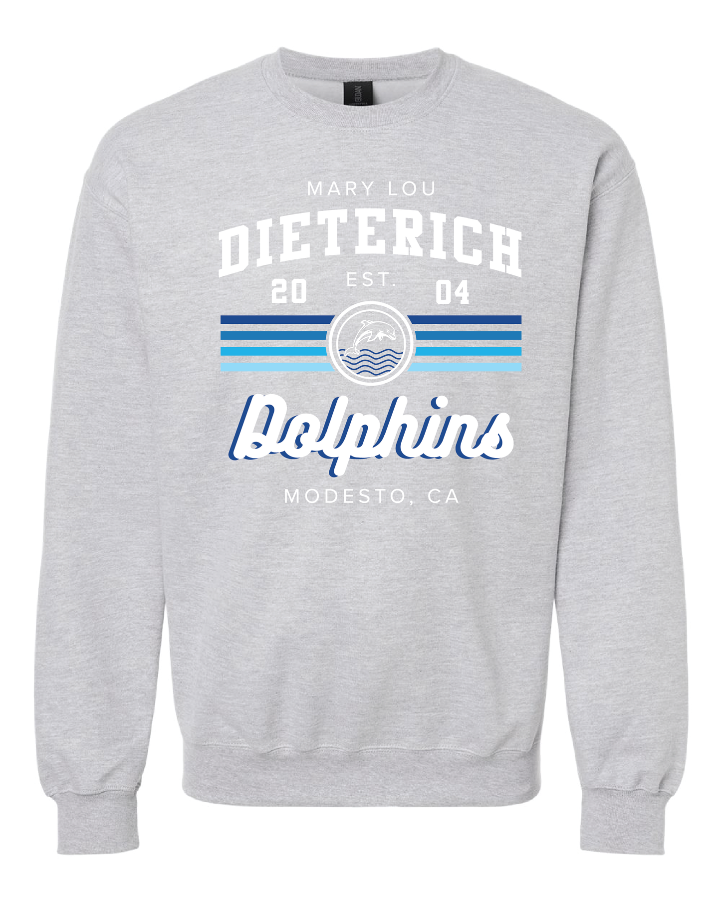 Ombre Dolphins Crewneck Sweatshirt