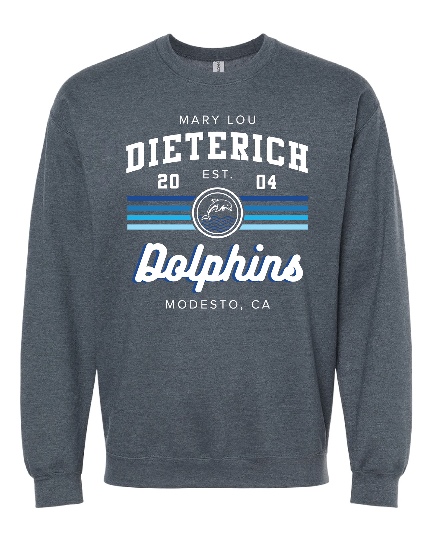 Ombre Dolphins Crewneck Sweatshirt