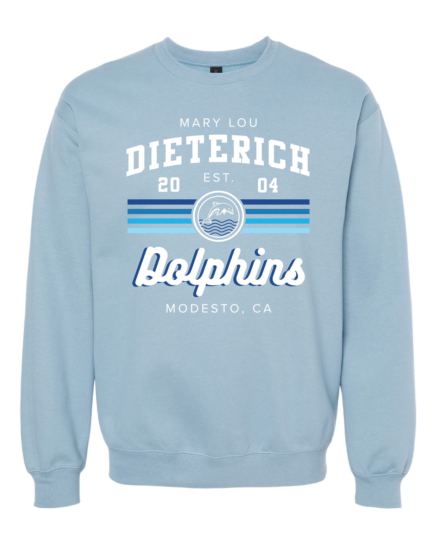 Ombre Dolphins Crewneck Sweatshirt