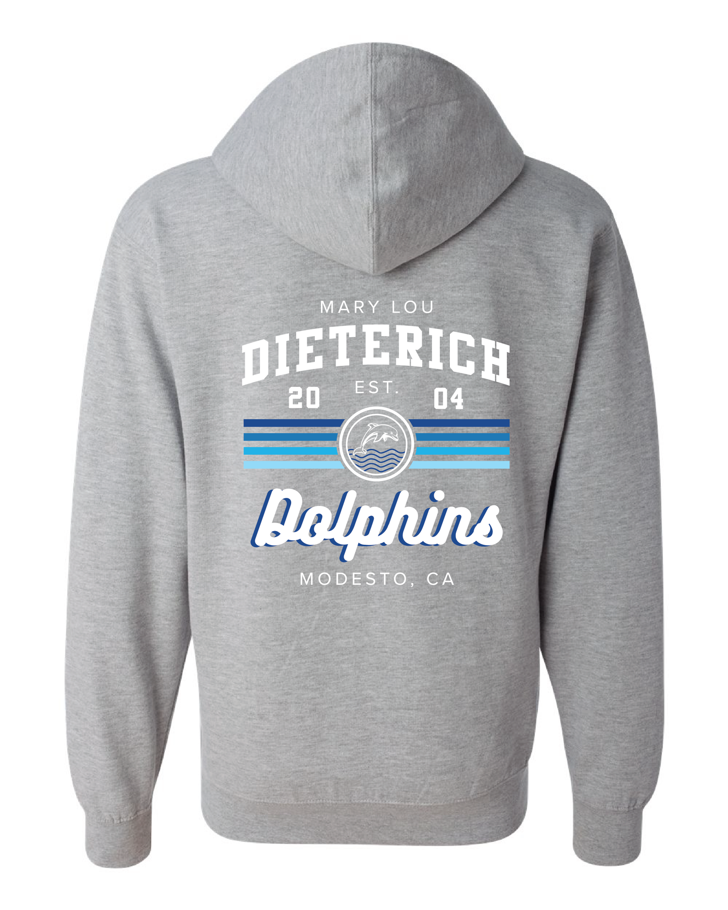 Ombre Dolphins Zip Up Hoodie