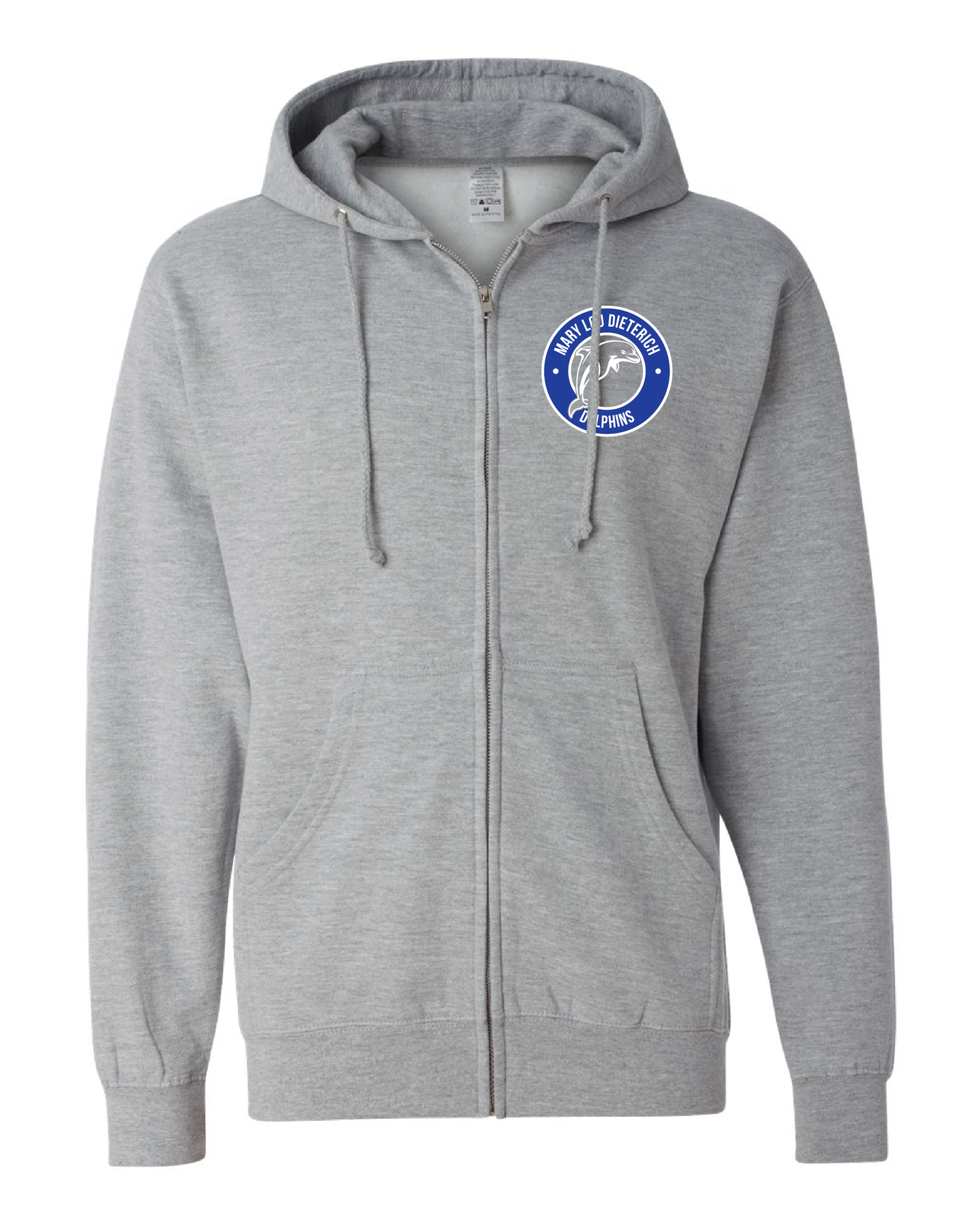 Ombre Dolphins Zip Up Hoodie