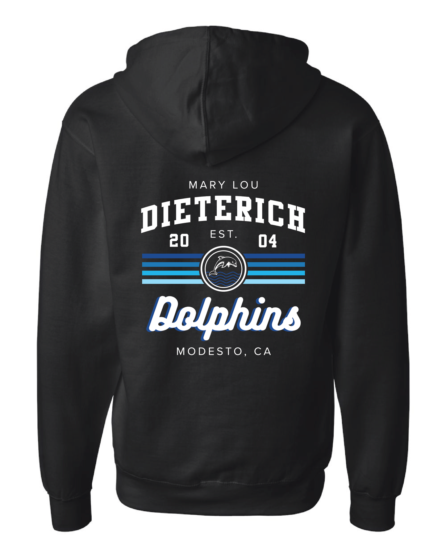 Ombre Dolphins Zip Up Hoodie