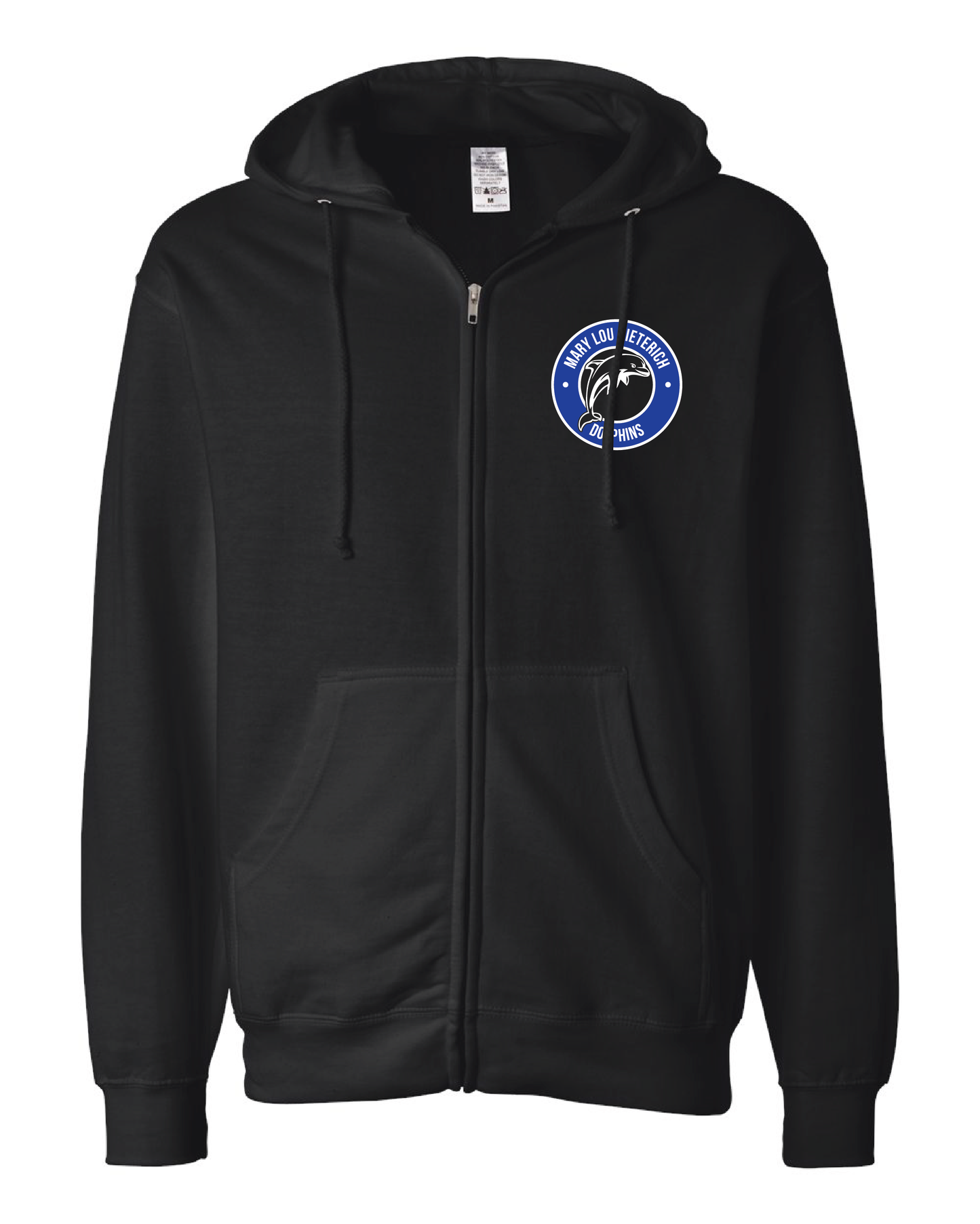 Ombre Dolphins Zip Up Hoodie