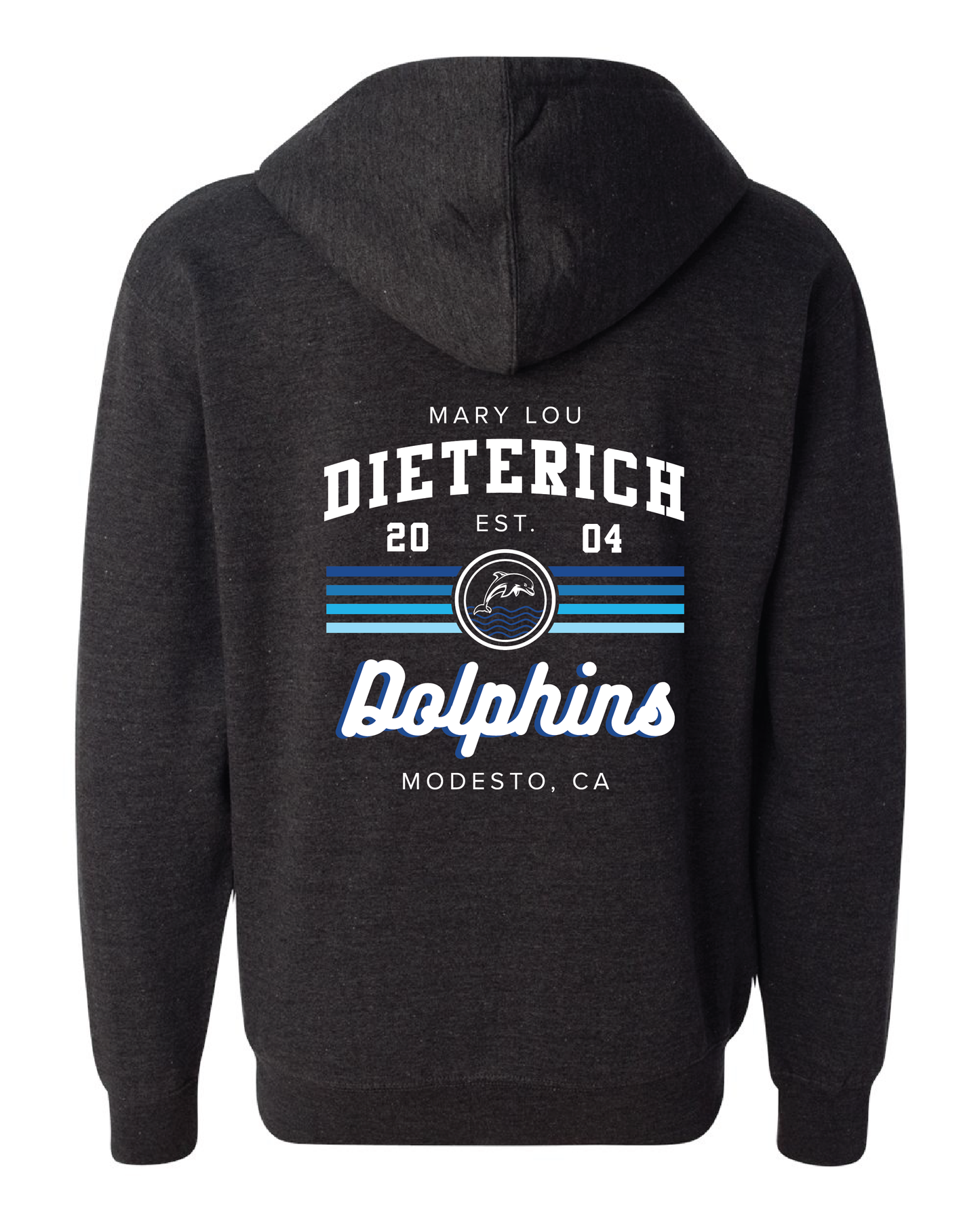 Ombre Dolphins Zip Up Hoodie
