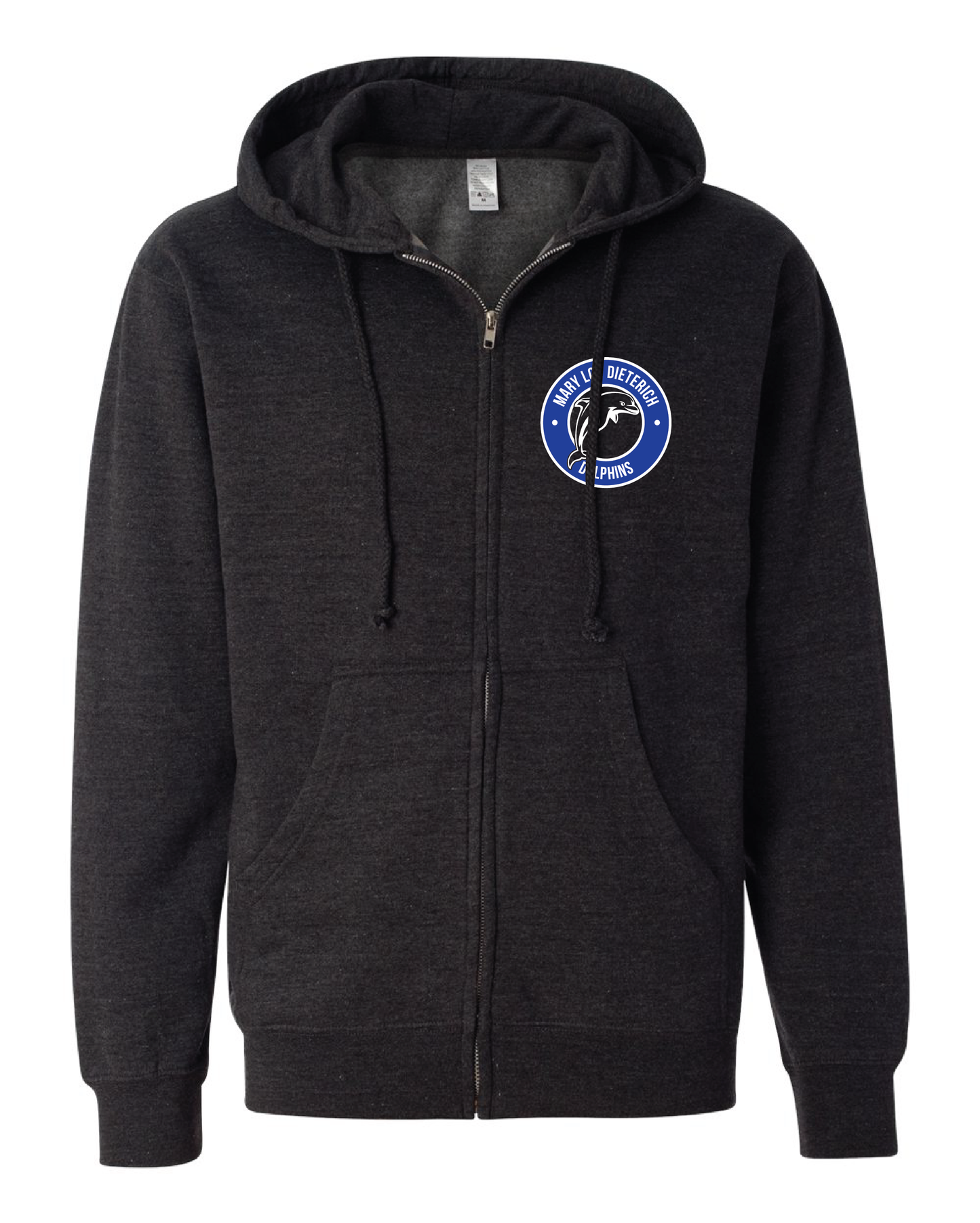 Ombre Dolphins Zip Up Hoodie