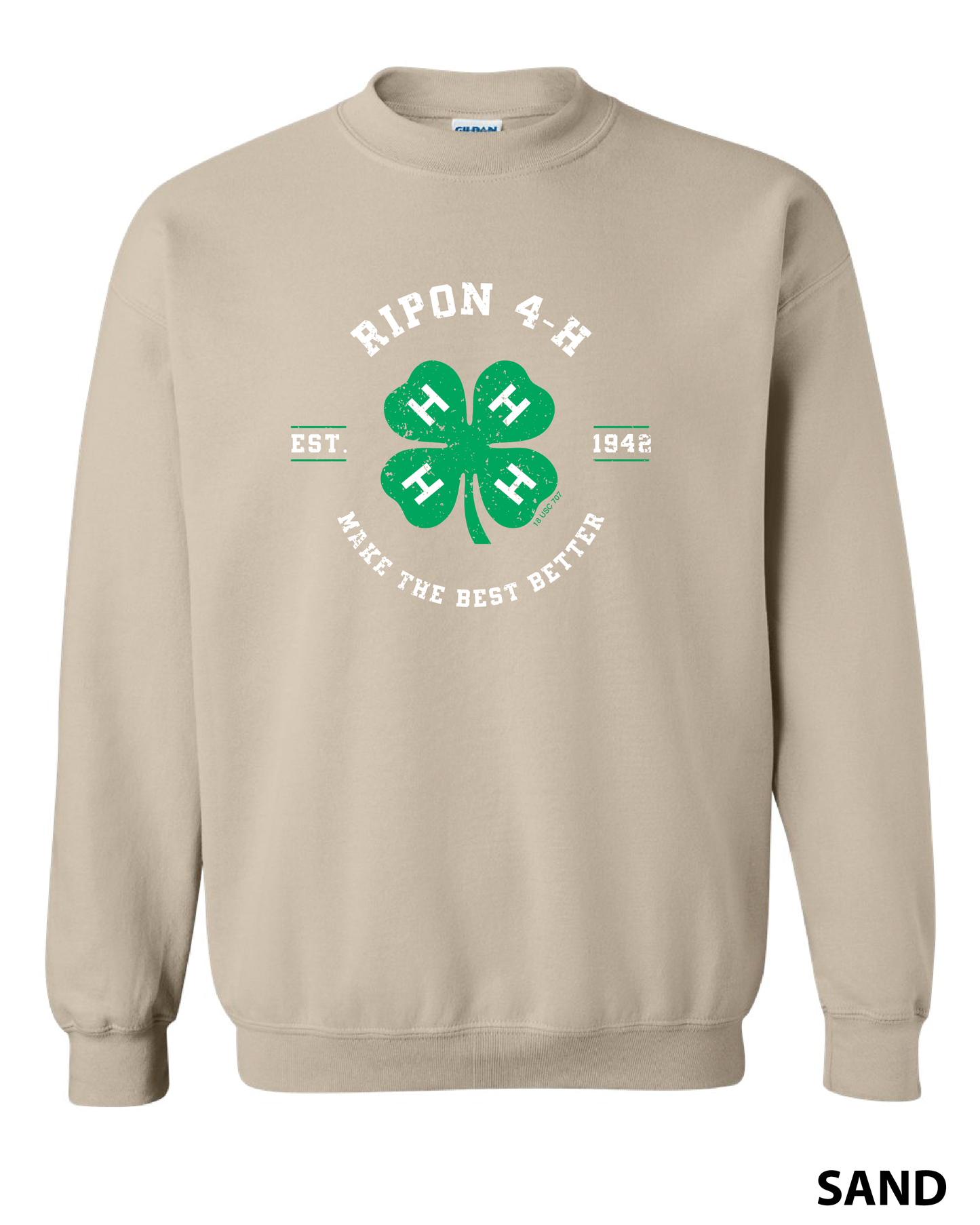4-H Distressed Crewneck Sweatshirt