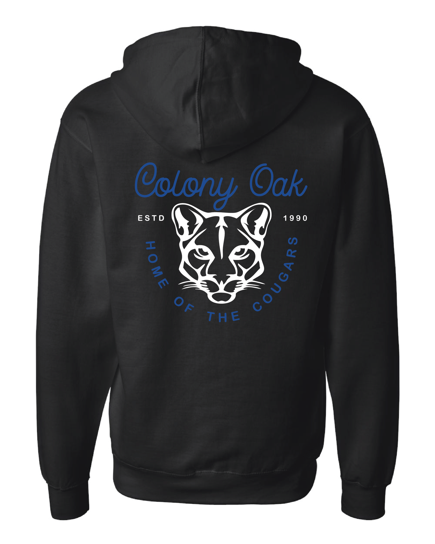 Curly Cougars Zip Up Hoodie