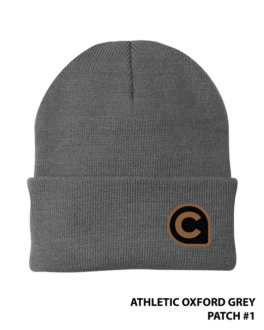 Crossroads Leather Patch Beanie