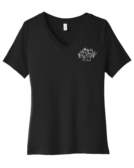 RC FFA Floral Women's V-neck Tee