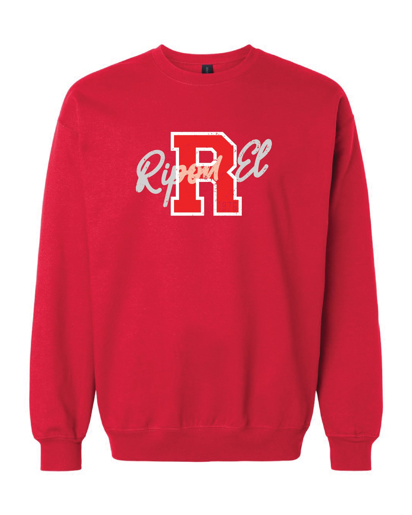 Distressed R Crewneck Sweatshirt