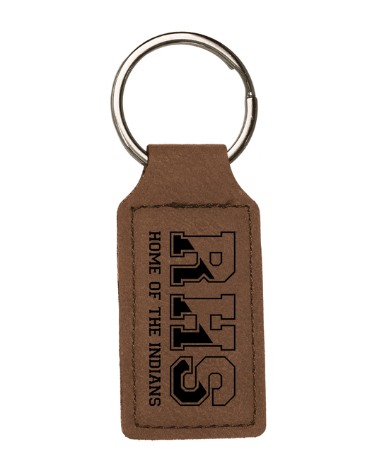 RHS Engraved Leather Keychain