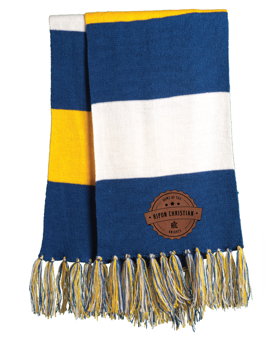 Customizable Leather Patch Scarf