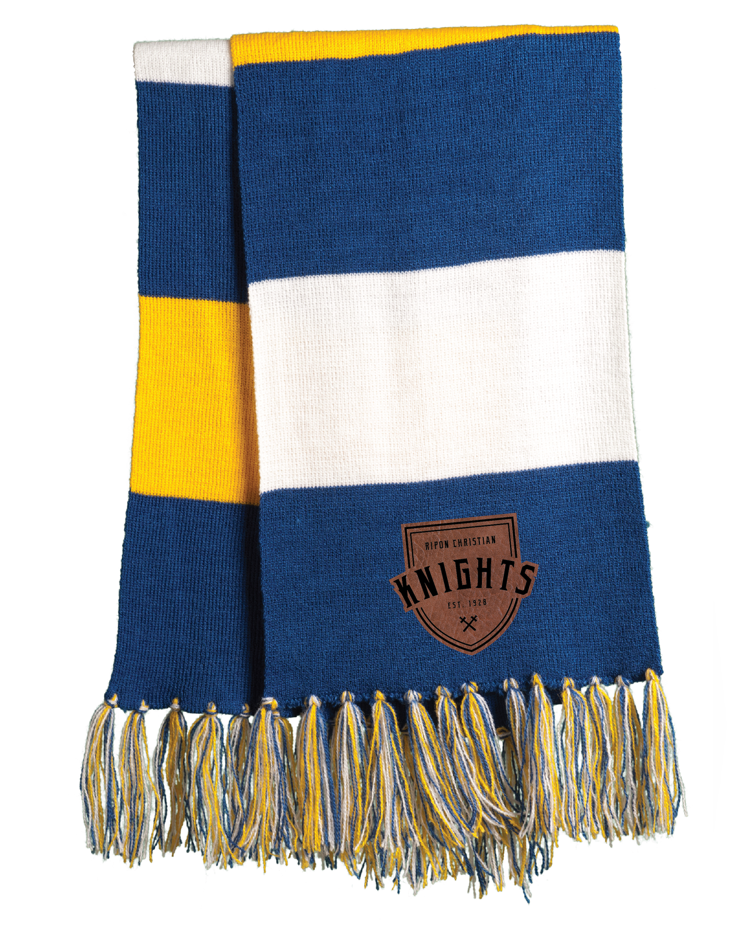 Customizable Leather Patch Scarf