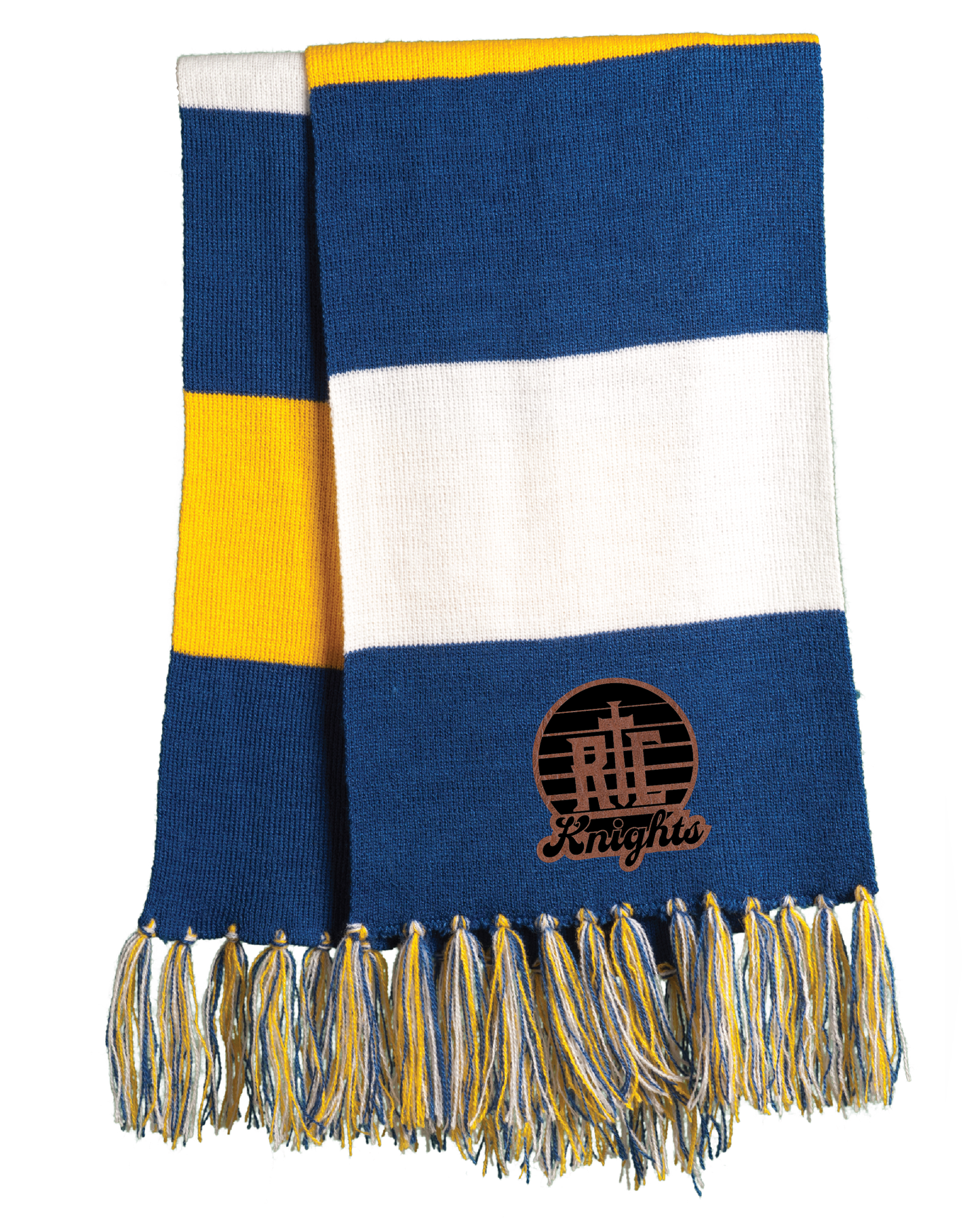 Customizable Leather Patch Scarf