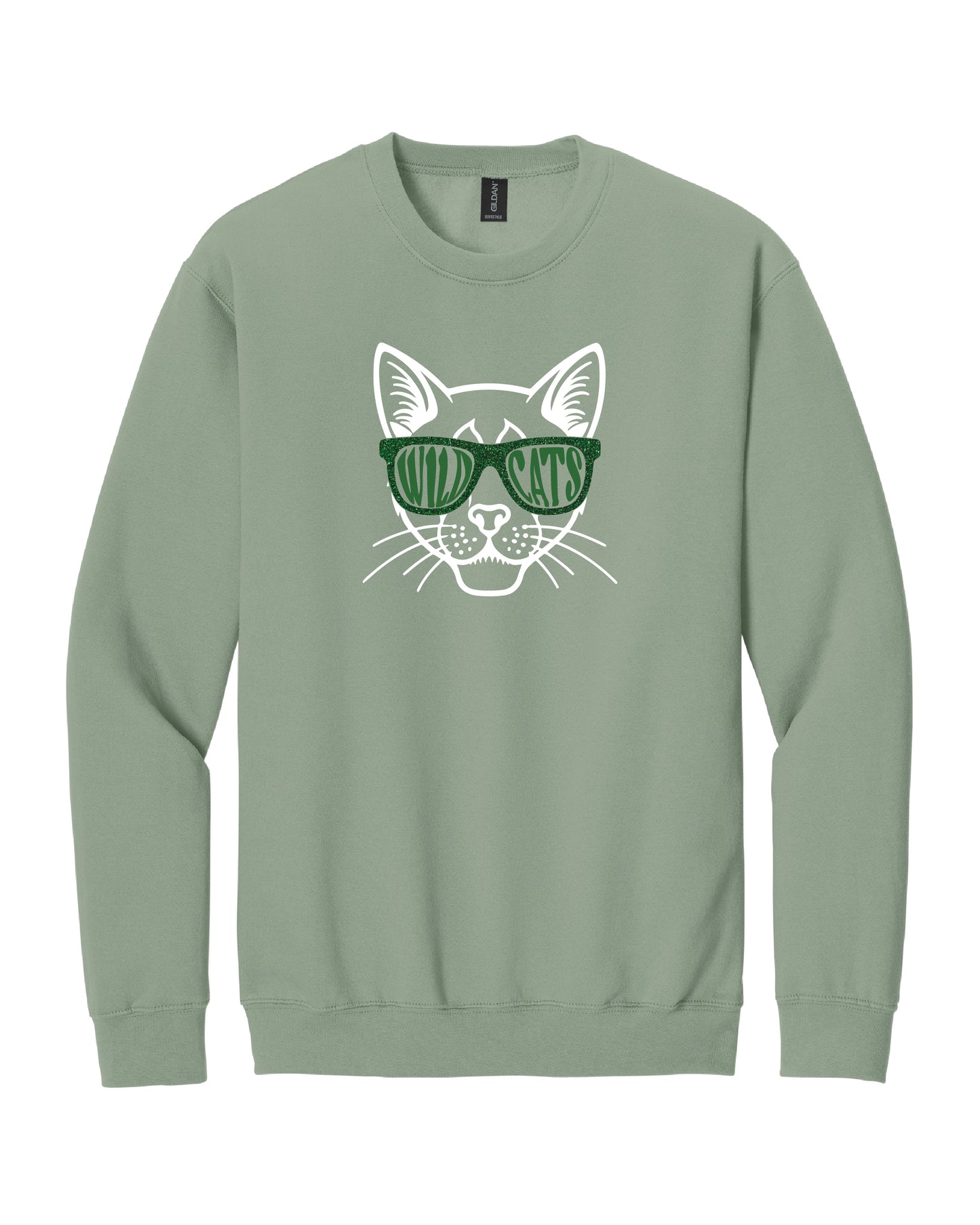 Glitter Cat Glasses Crewneck