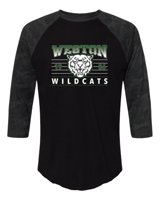 Weston Baseball Style Tee (choose your design)