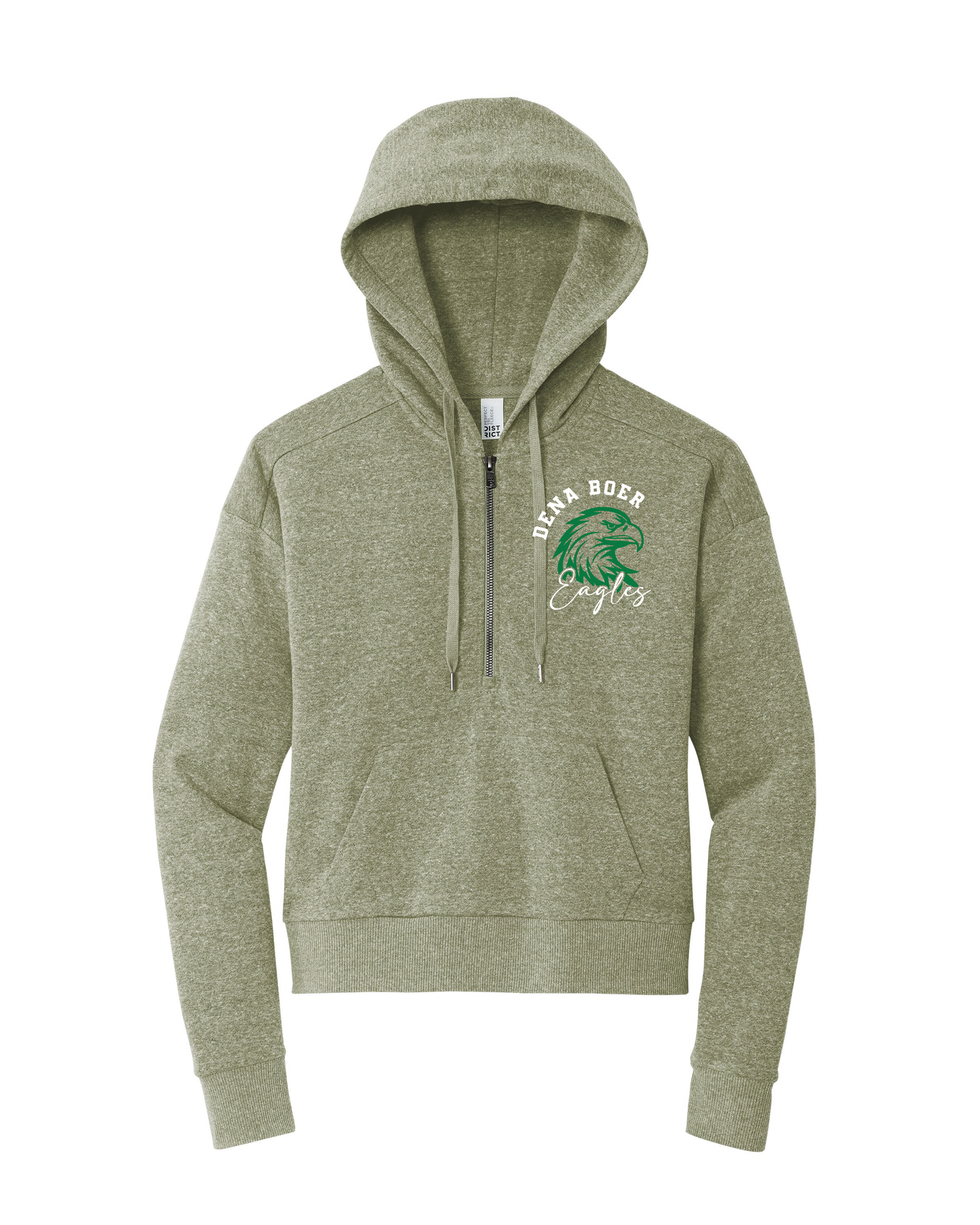 Women's Cropped 1/4 Zip Hoodie