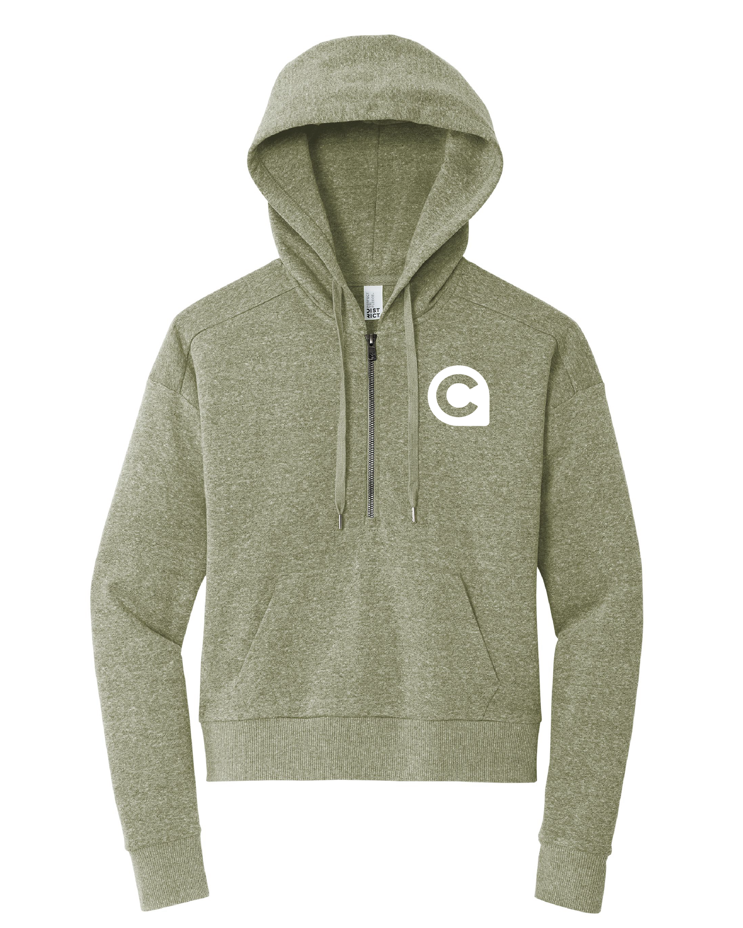 Women's Cropped Quarter Zip Hoodie