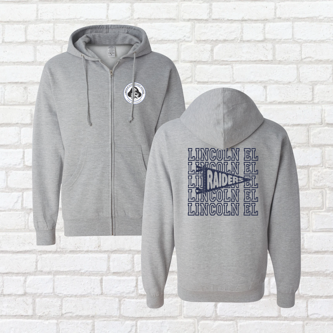 Pennant Zip Up Hoodie