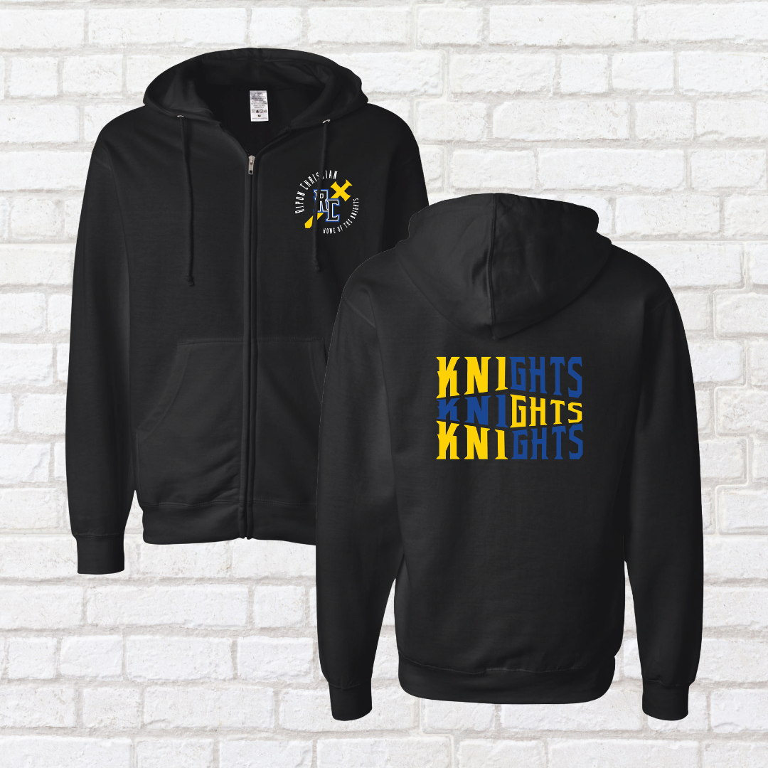 Geometric Knights Zip Up Hoodie