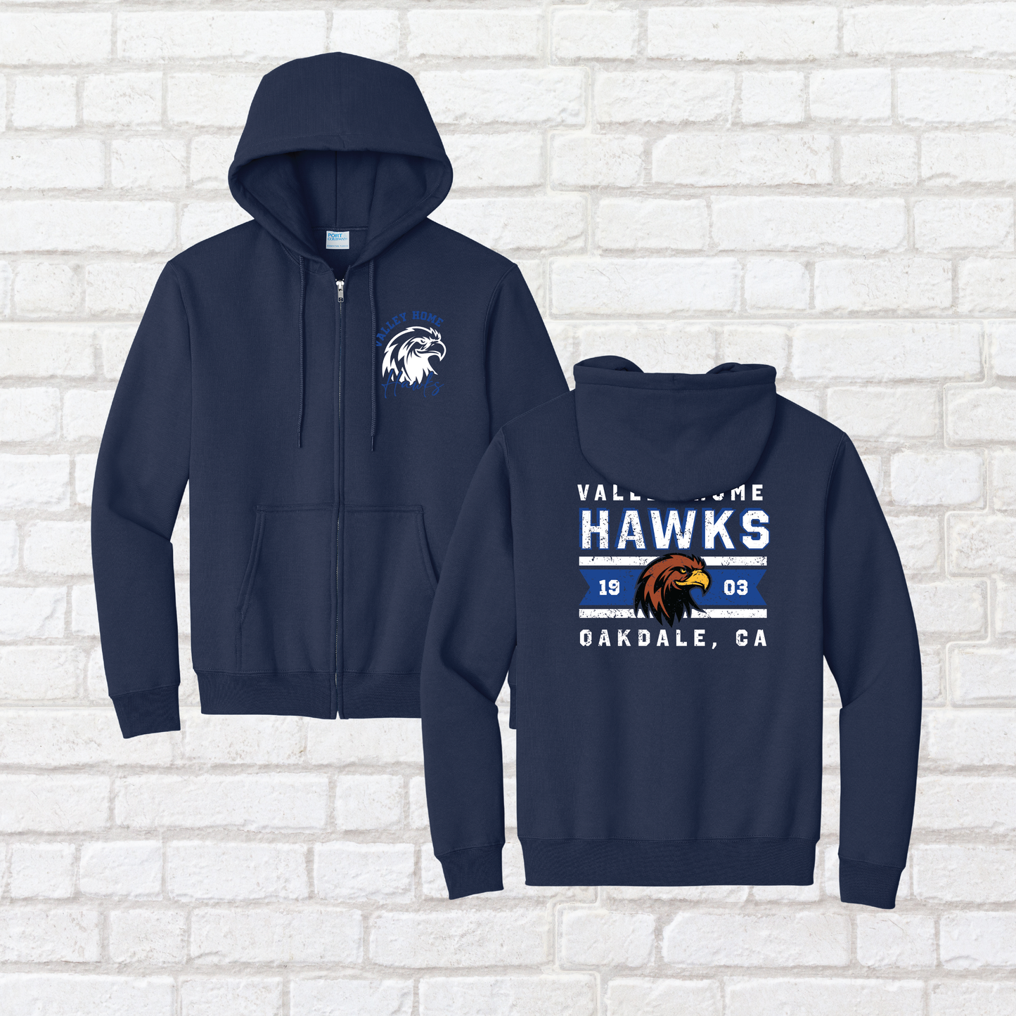 LC 2/Logo 5 Valley Home Zip Up Hoodie