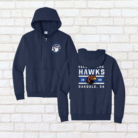 LC 2/Logo 5 Valley Home Zip Up Hoodie