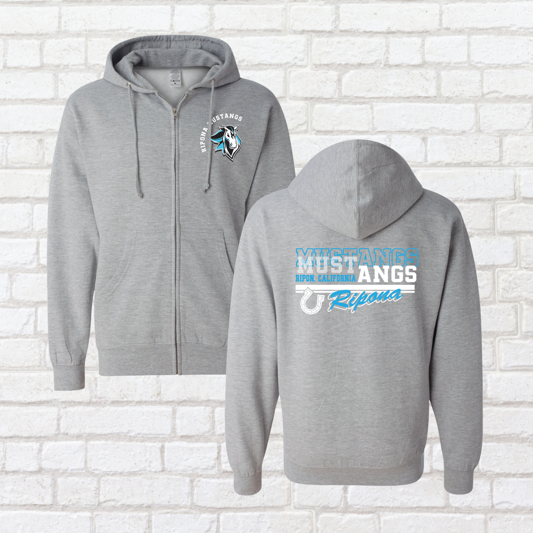 Ripona Line Art Zip Up Hoodie